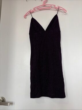 Forever 21 Deep Purple Spaghetti Strap Mini Dress